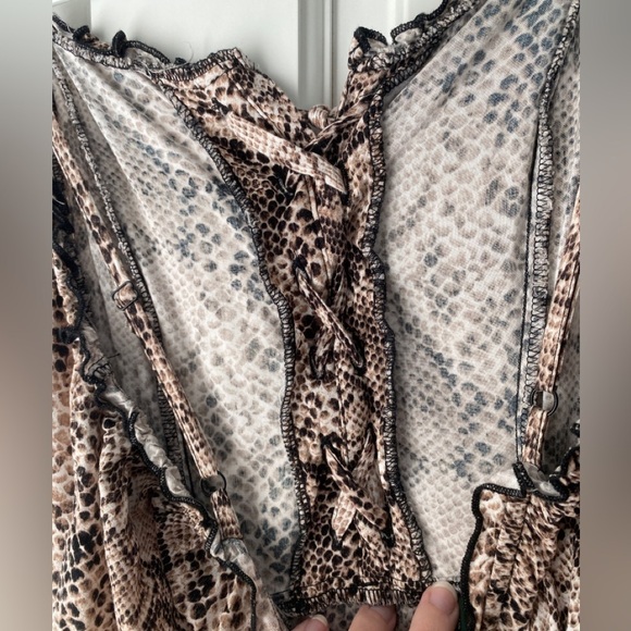 Snake Print Sleeveless Midi Dress - medium - Picture 8 of 8